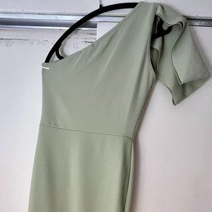 Green Tea One Shoulder Dress